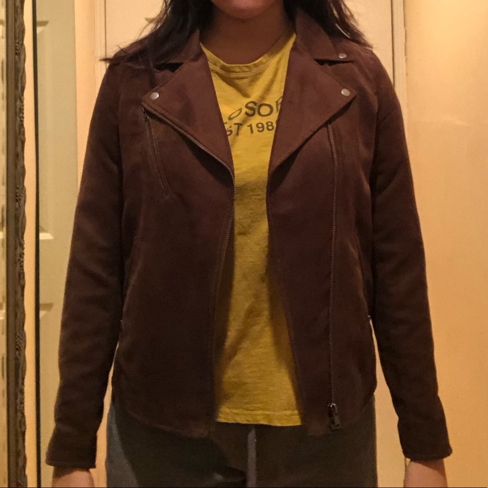 Uniqlo Brown Faux Suede Jacket